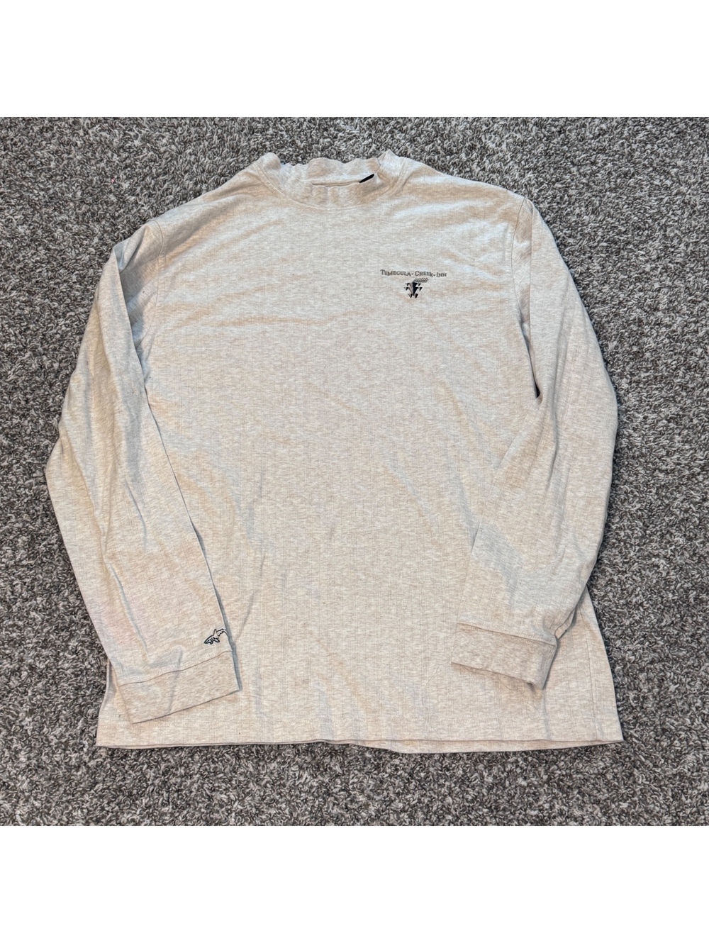 Greg Norman Temecula Creek Inn Golf Shirt L/G Long Sleeve Tan Pullover